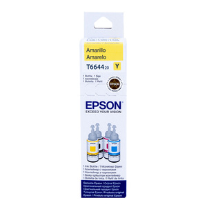 Botella de Tinta Epson T664 / T664420 AL / Amarillo / 6500 páginas / EcoTank